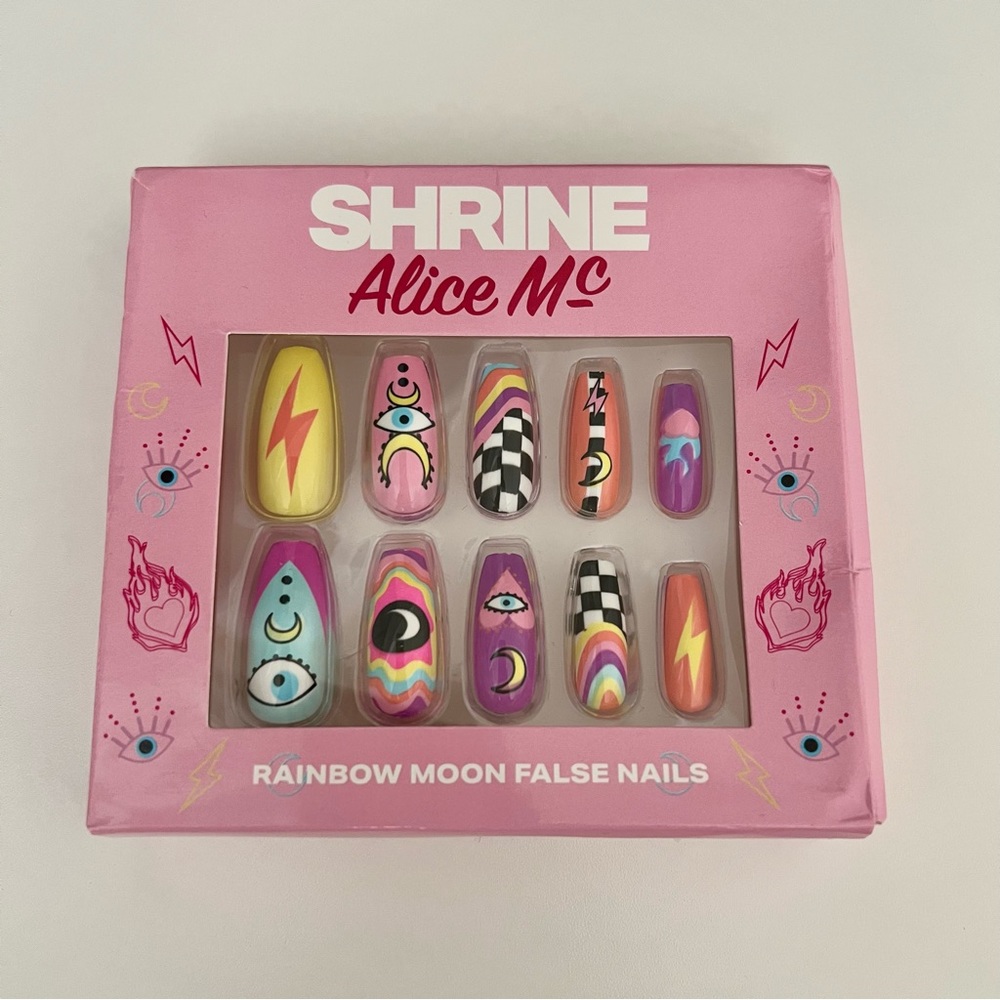 Brand New Shrine x Alice Mc Rainbow Moon False Nails